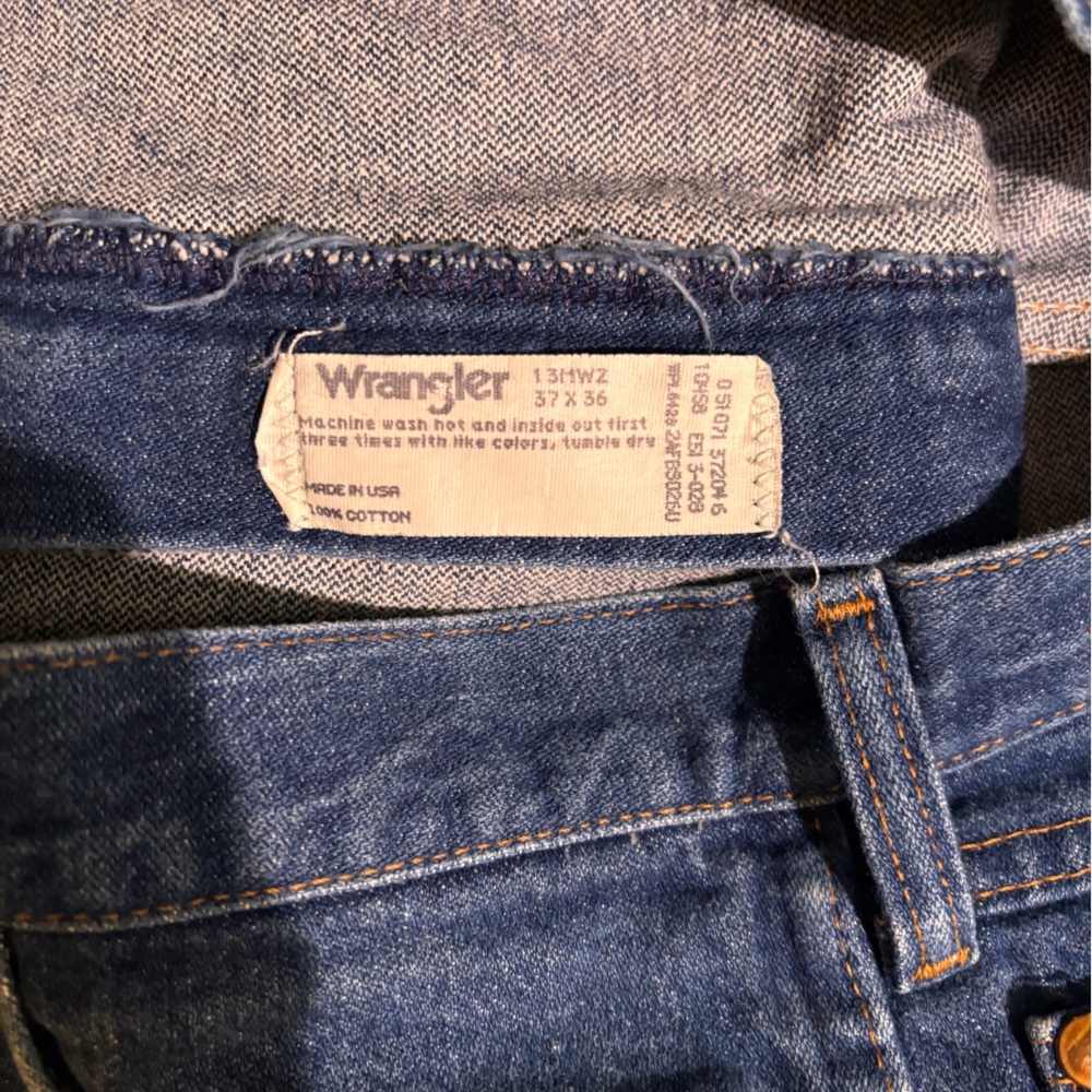 Wrangler 13MWZ Cowboy Cut Original Fit Men's Jeans Rigid Indigo Denim | 37X36 | - Picture 10 of 10